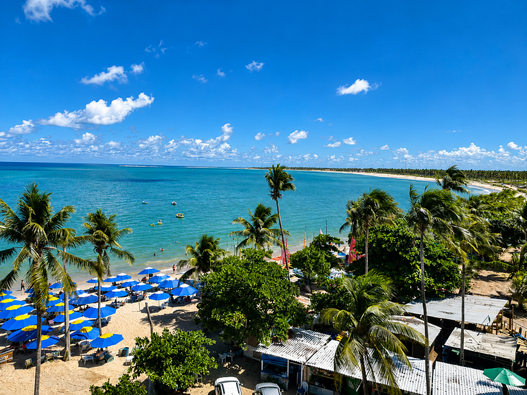 Flat Pé Na Areia com Vista Mar