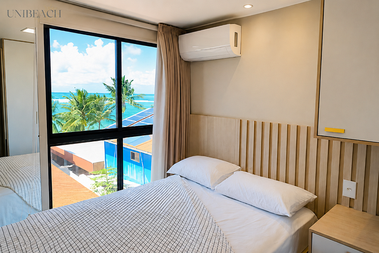 Flat de luxo pé na areia