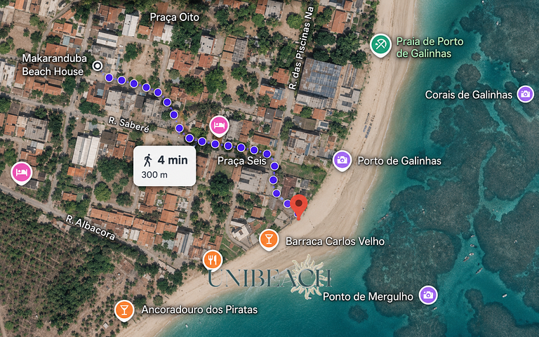 Apto. 2 quartos a 4 minutos das piscinas naturais