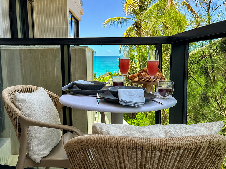 Apartamento Pé na areia com vista-mar