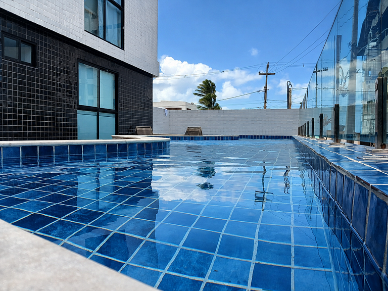 Private Pool Flat | 50m From the Beach